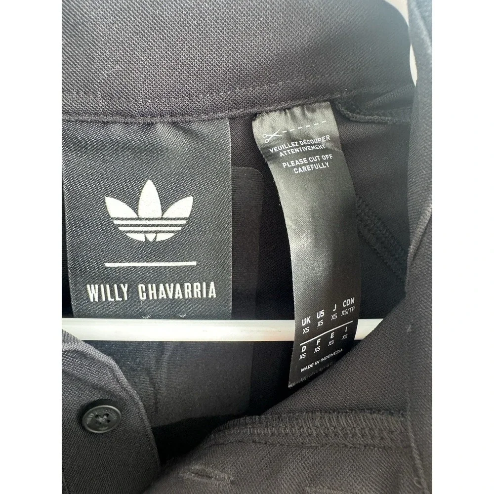 Adidas x Willy Chavarria Polo‎ Shirt - Size XS - Black - NEW - JV8848 Rare